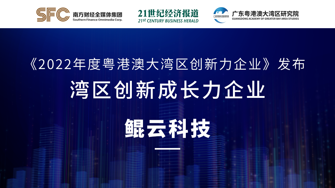 荣誉｜鲲云科技入选《2022年度粤港澳大湾区创新力企业案例》